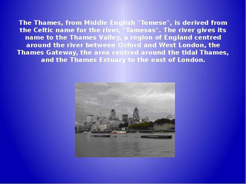 The Thames, from Middle