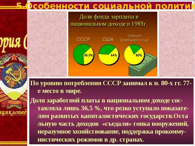 По уровню потребления СССР