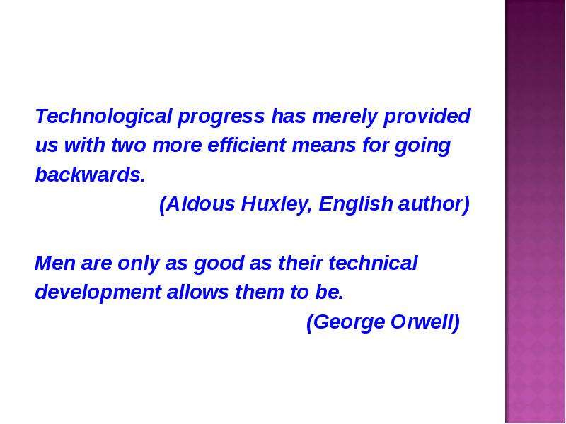 Technological progress has
