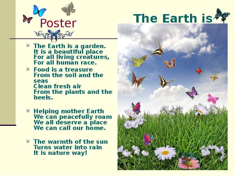 Poster The Earth is a garden.