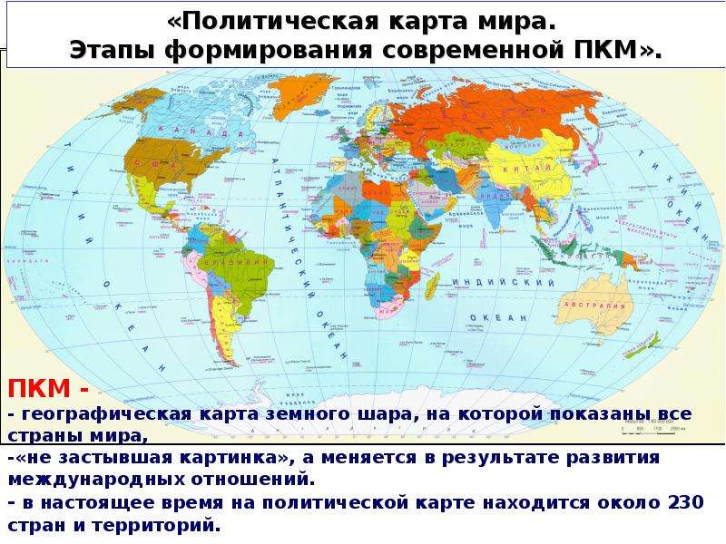 Презентация Политическая карта мира. Этапы формирования современной ПКМ - презентация к уроку Географии