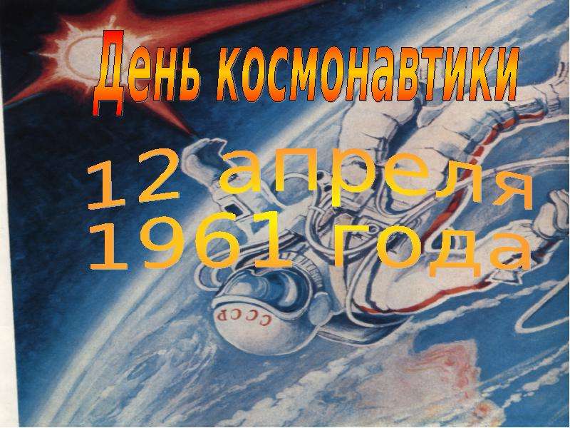 Презентация День космонавтики 12 апреля 1961 года