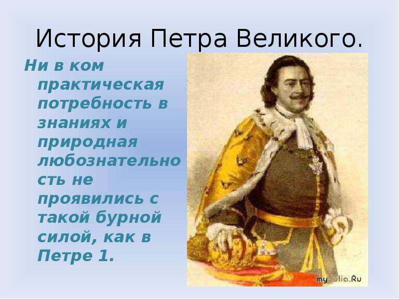 История Петра Великого. Ни в