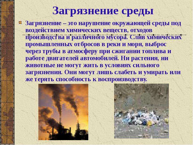 Загрязнение среды