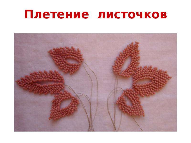 Плетение листочков