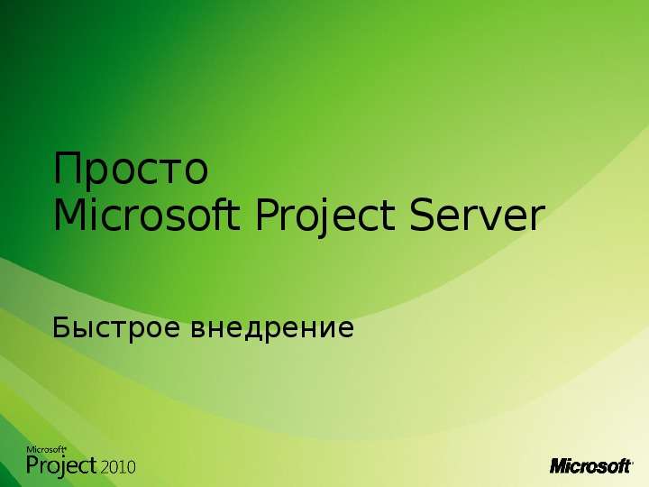 Просто Microsoft Project