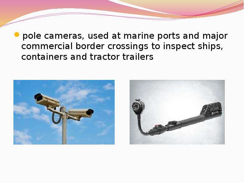 pole cameras, used at marine
