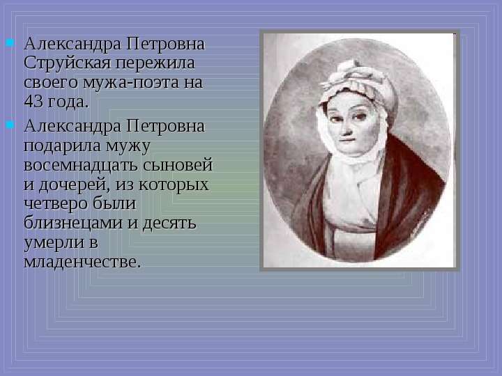 Александра Петровна Струйская