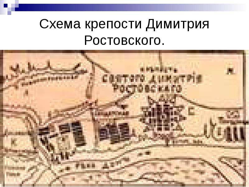 Схема крепости Димитрия
