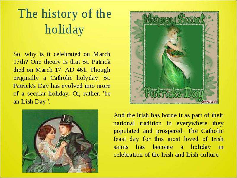 The history of the holiday