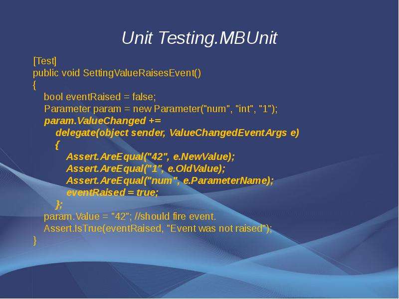 Unit Testing.MBUnit