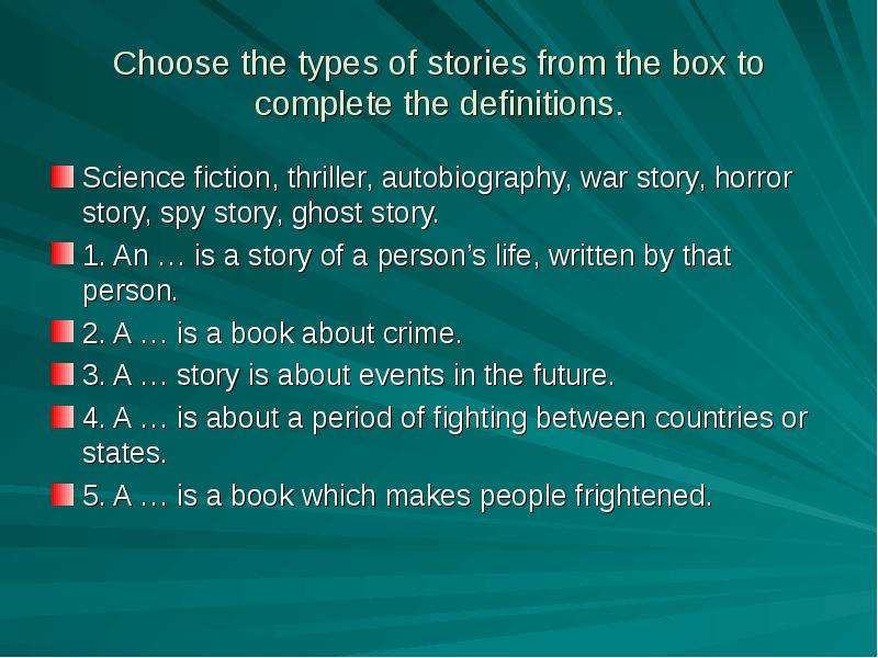 Choose the types of stories