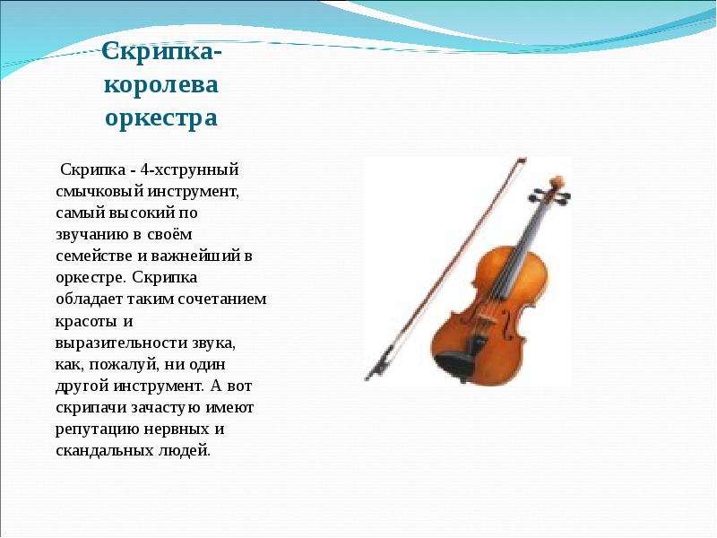 Скрипка-королева оркестра