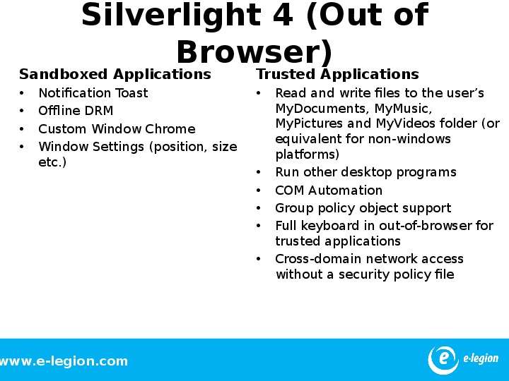 Silverlight Out of Browser