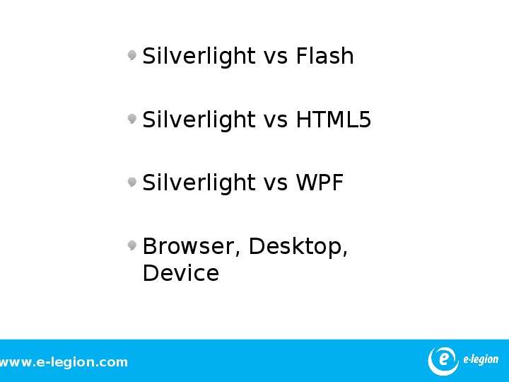 Silverlight vs Flash