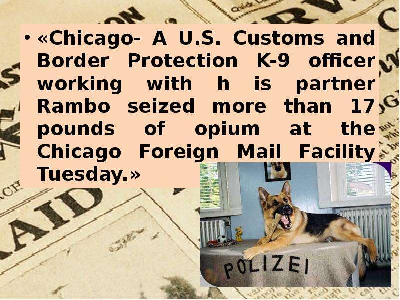 Chicago- A U.S. Customs and