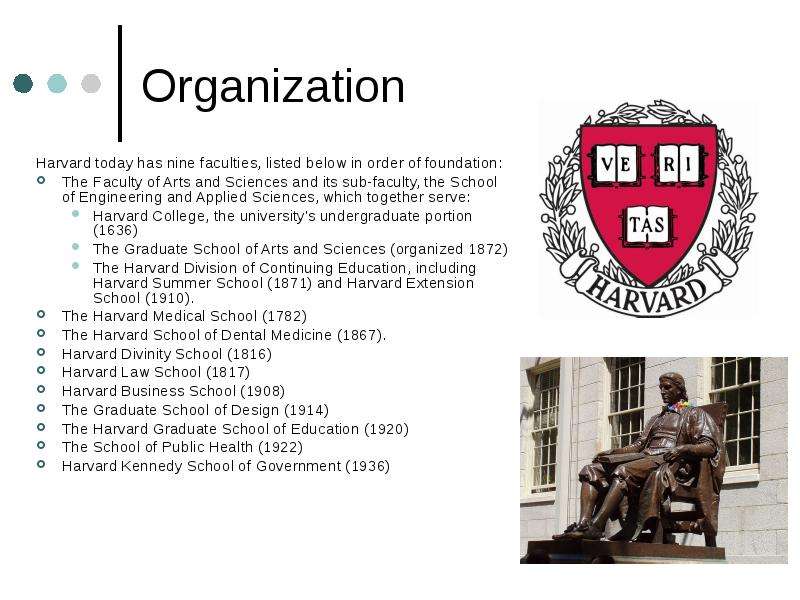 Organization Harvard today
