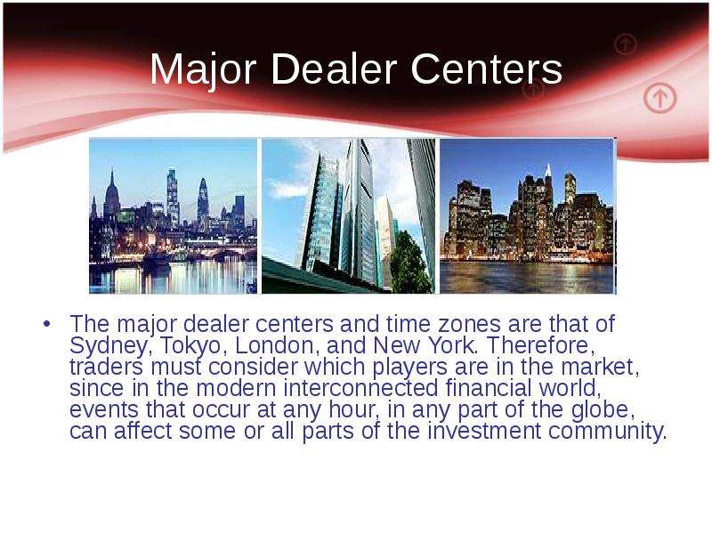 Major Dealer Centers The