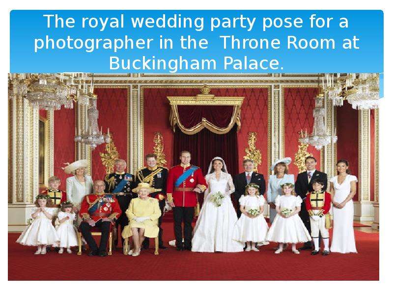The royal wedding party pose