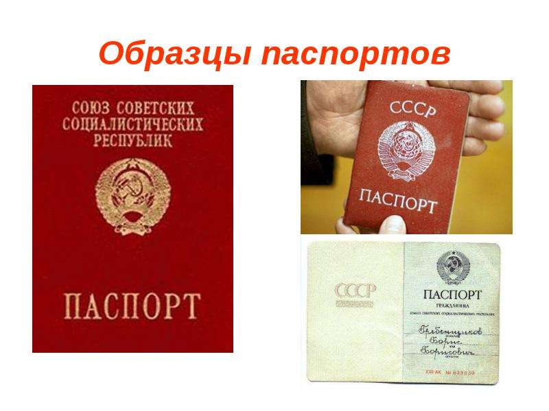 Образцы паспортов