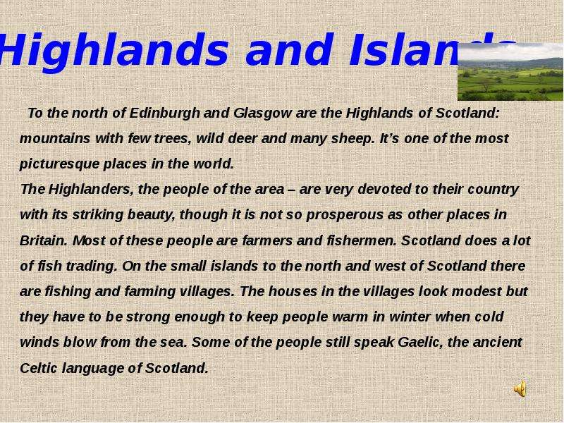 Highlands and Islands To the