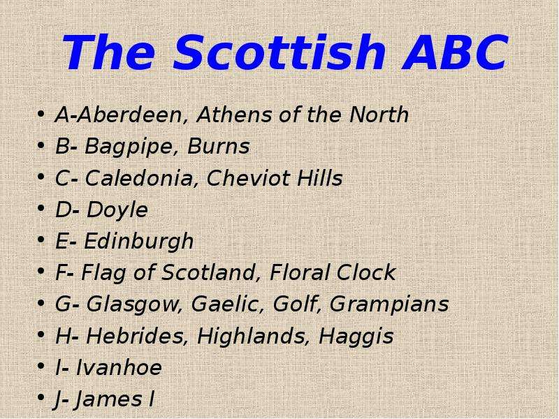 The Scottish ABC A-Aberdeen,