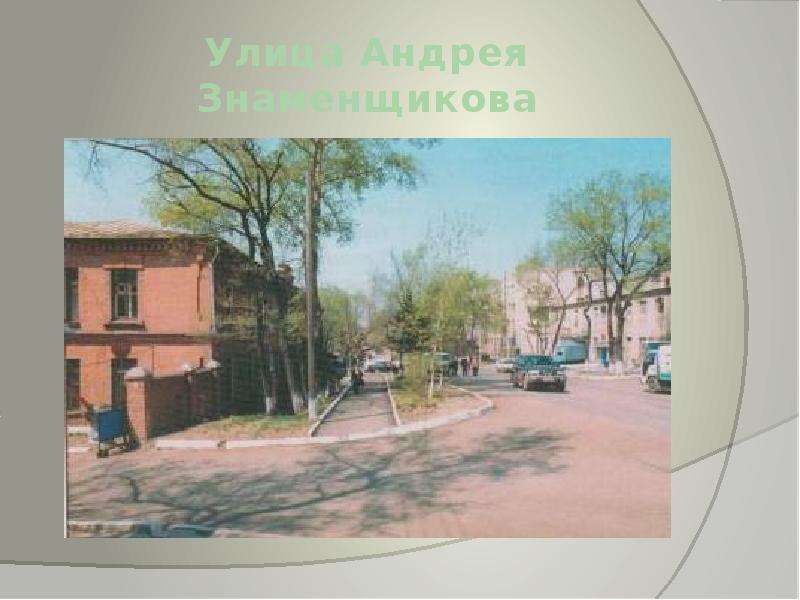 Улица Андрея Знаменщикова