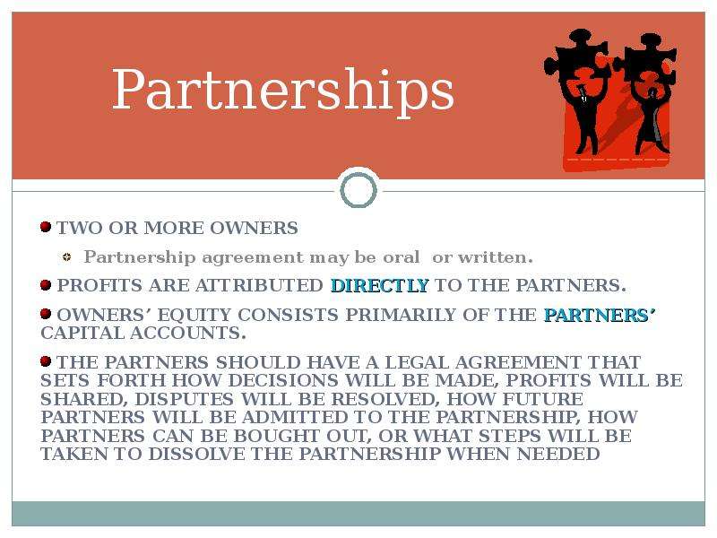 Partnerships TWO OR MORE