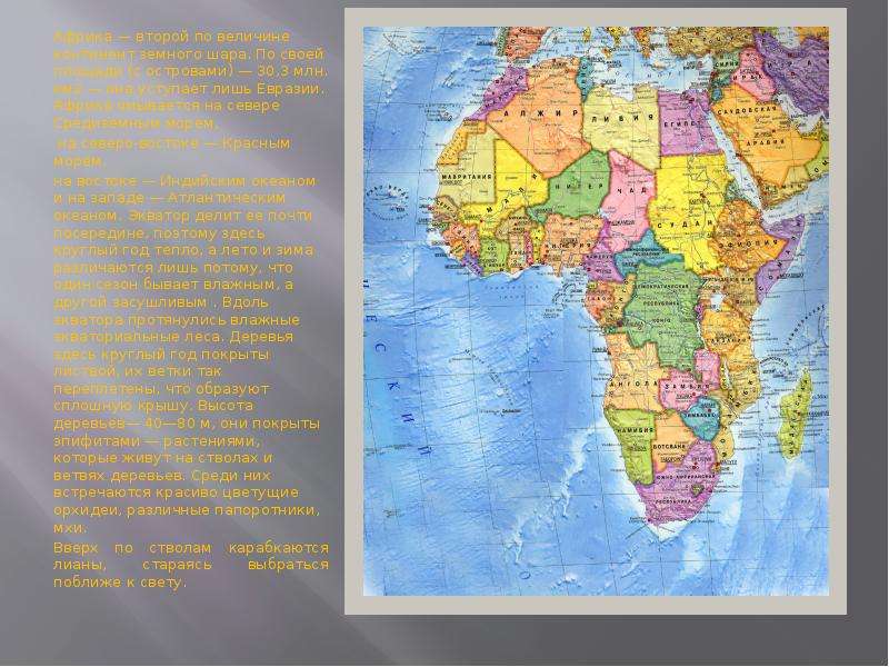 Африка второй по величине