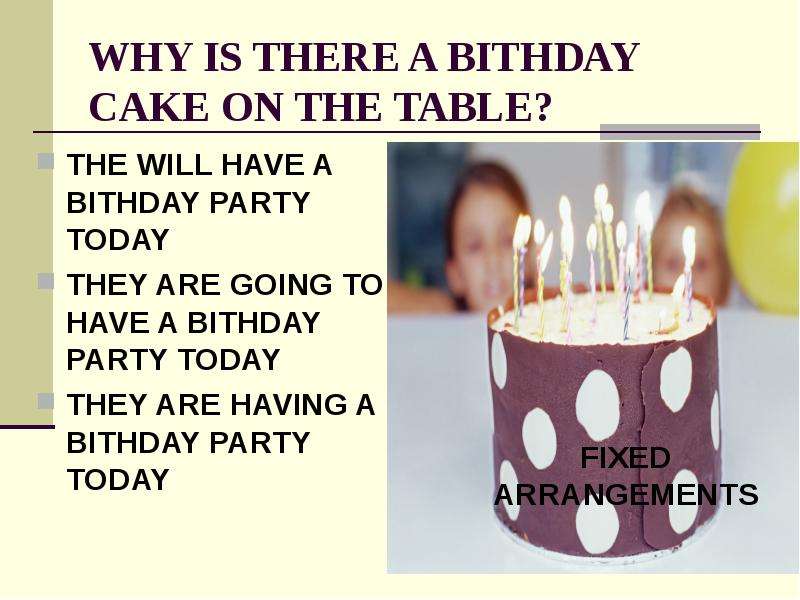 WHY IS THERE A BITHDAY CAKE