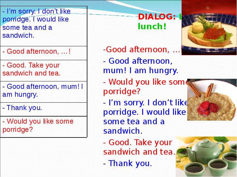 DIALOG Let s have lunch!