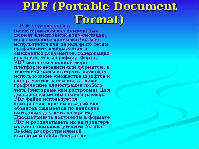 PDF Portable Document Format