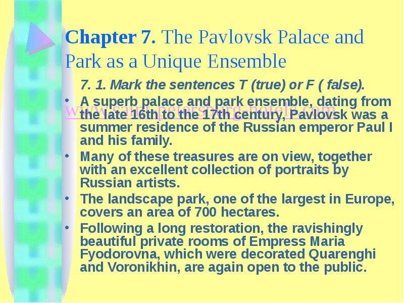 Chapter . The Pavlovsk Palace