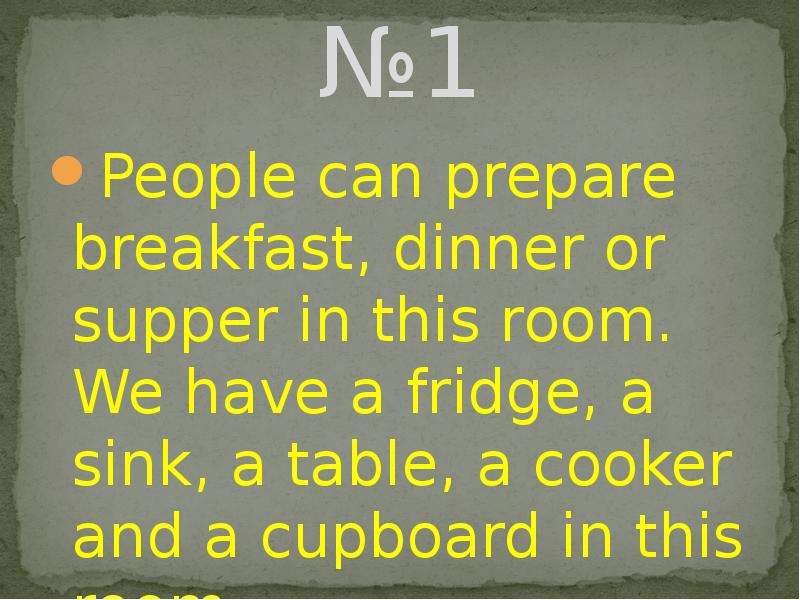 People can prepare breakfast,