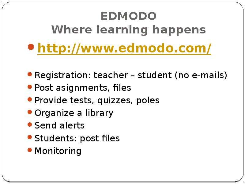 EDMODO Where learning happens