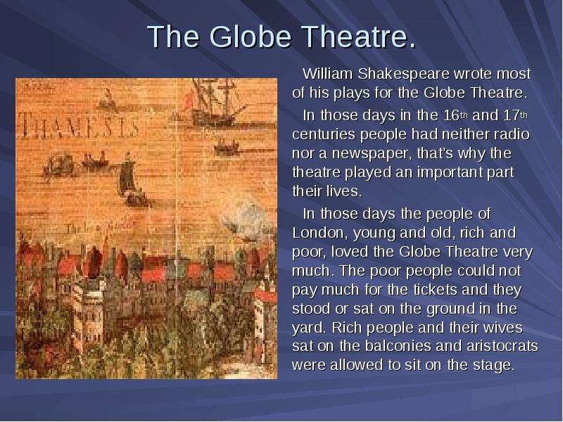 The Globe Theatre. William