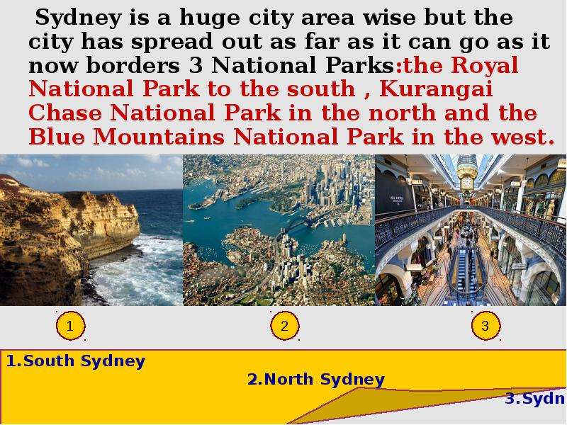 Sydney is a huge city area