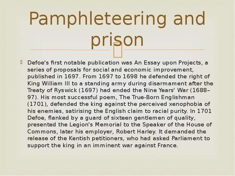 Pamphleteering and prison