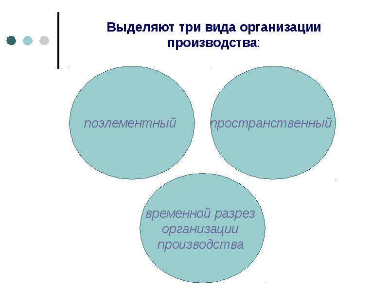 Выделяют три вида организации