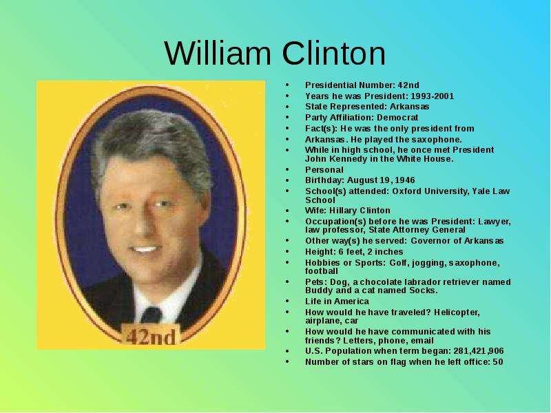 William Clinton Presidential