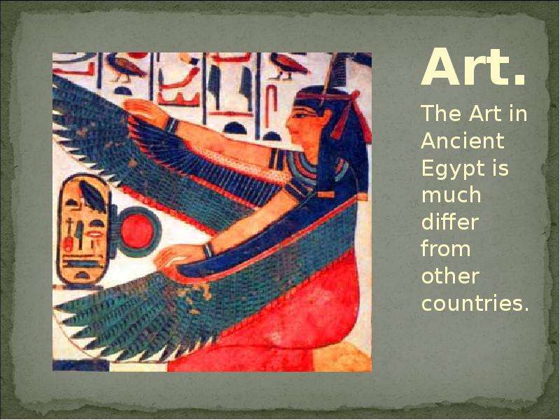 Art. The Art in Ancient Egypt