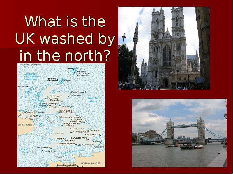 What is the UK washed by in