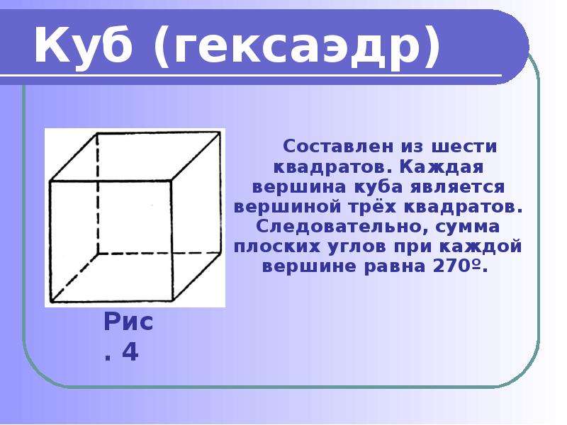Куб гексаэдр
