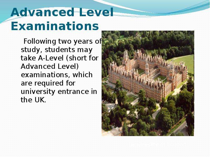 Advanced Level Examinations