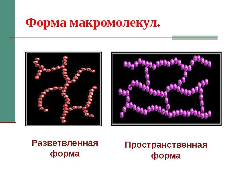 Форма макромолекул.