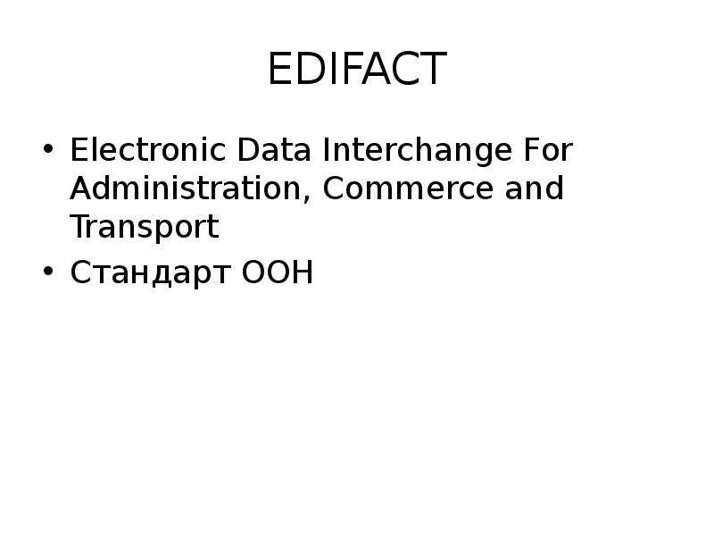 EDIFACT Electronic Data