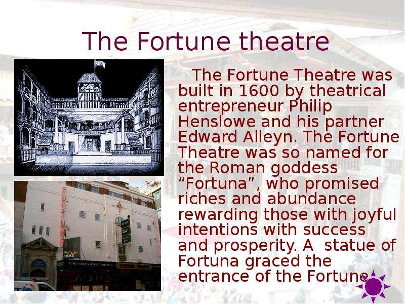 The Fortune theatre The