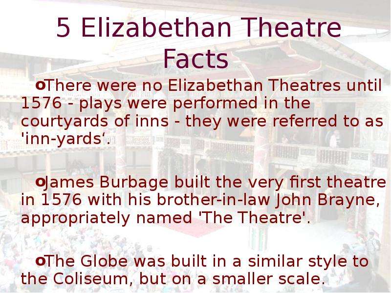 Elizabethan Theatre Facts