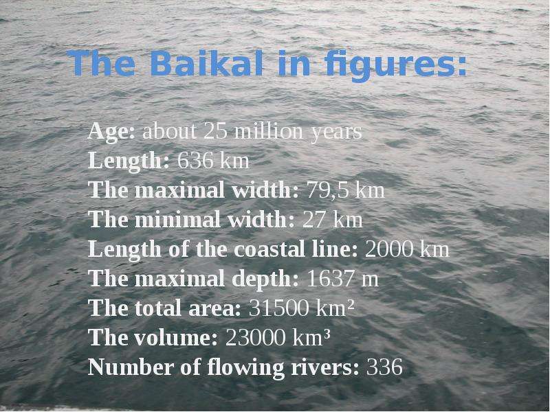 The Baikal in figures Age