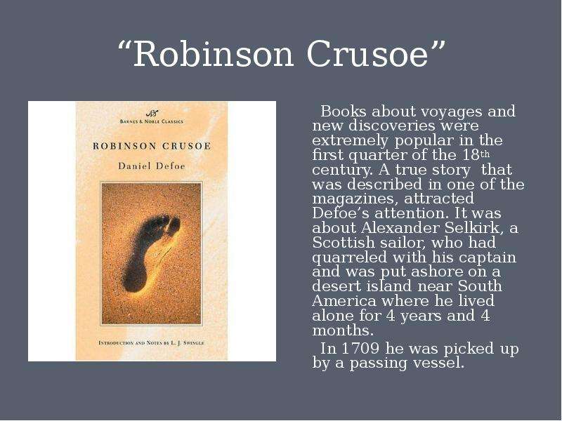Robinson Crusoe Books about